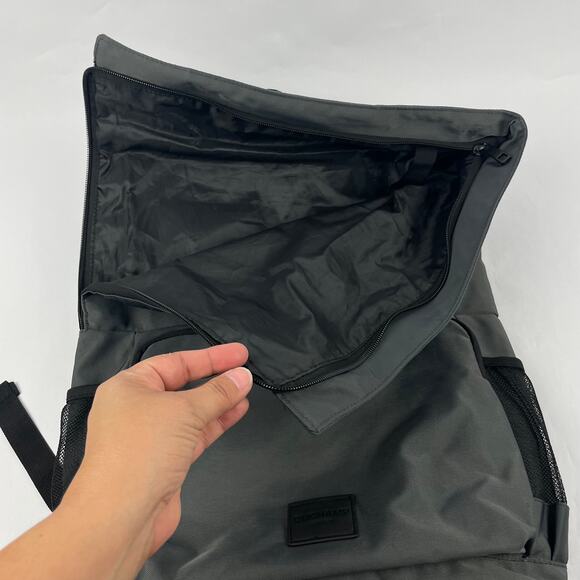 Duchamp Lightweight Gray Foldover Backpack - Picture 7 of 11